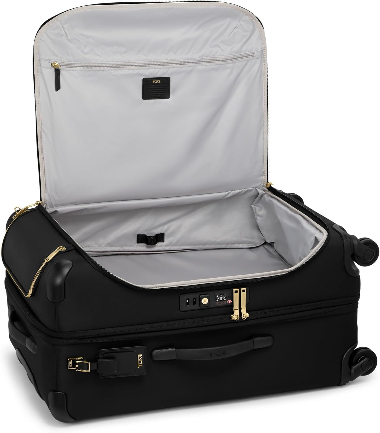 image:imageTUMI Voyageur Leger 4 Wheeled Luggage Womens Lightweight and Spacious Sleek Silhouette Durable Premium Suitcase 26quot Short Trip Expandable Packing Case Black with Gunmetal HardwareBLACKGOLD