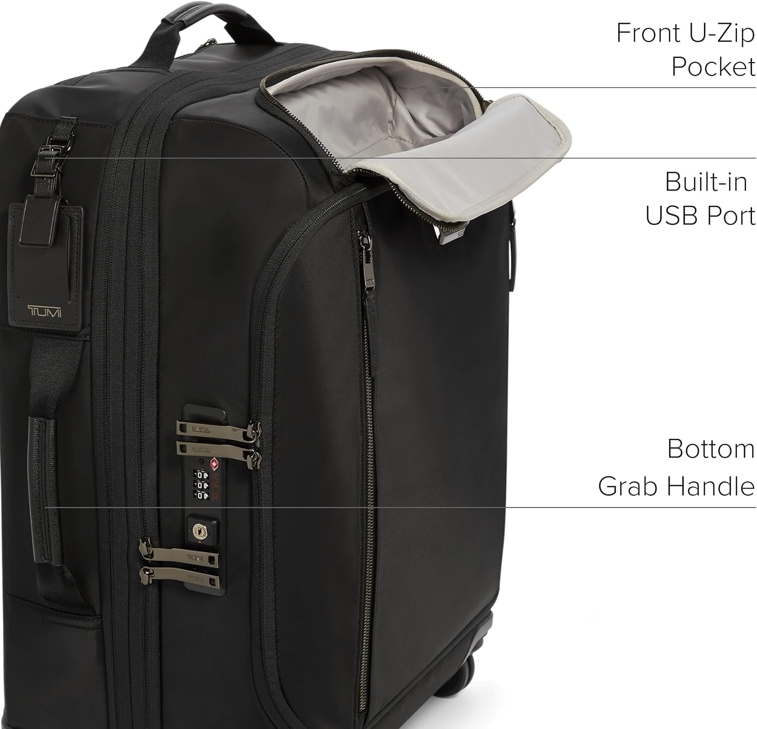 image:imageTUMI Voyageur Leger 4 Wheeled Luggage Womens Lightweight and Spacious Sleek Silhouette Durable Premium Suitcase 26quot Short Trip Expandable Packing Case Black with Gunmetal HardwareBLACKGUNMETAL