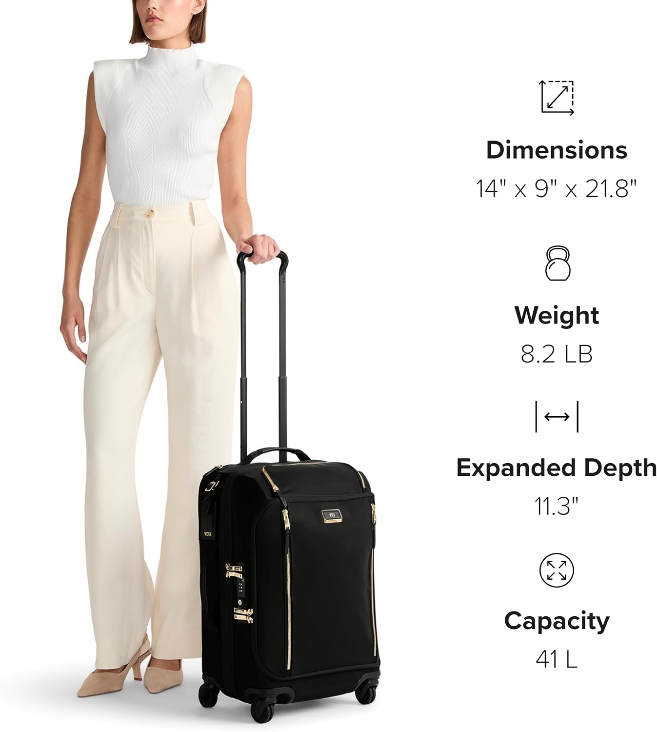 image:imageTUMI Voyageur Leger 4 Wheeled Luggage Womens Lightweight and Spacious Sleek Silhouette Durable Premium Suitcase 26quot Short Trip Expandable Packing Case Black with Gunmetal HardwareWine