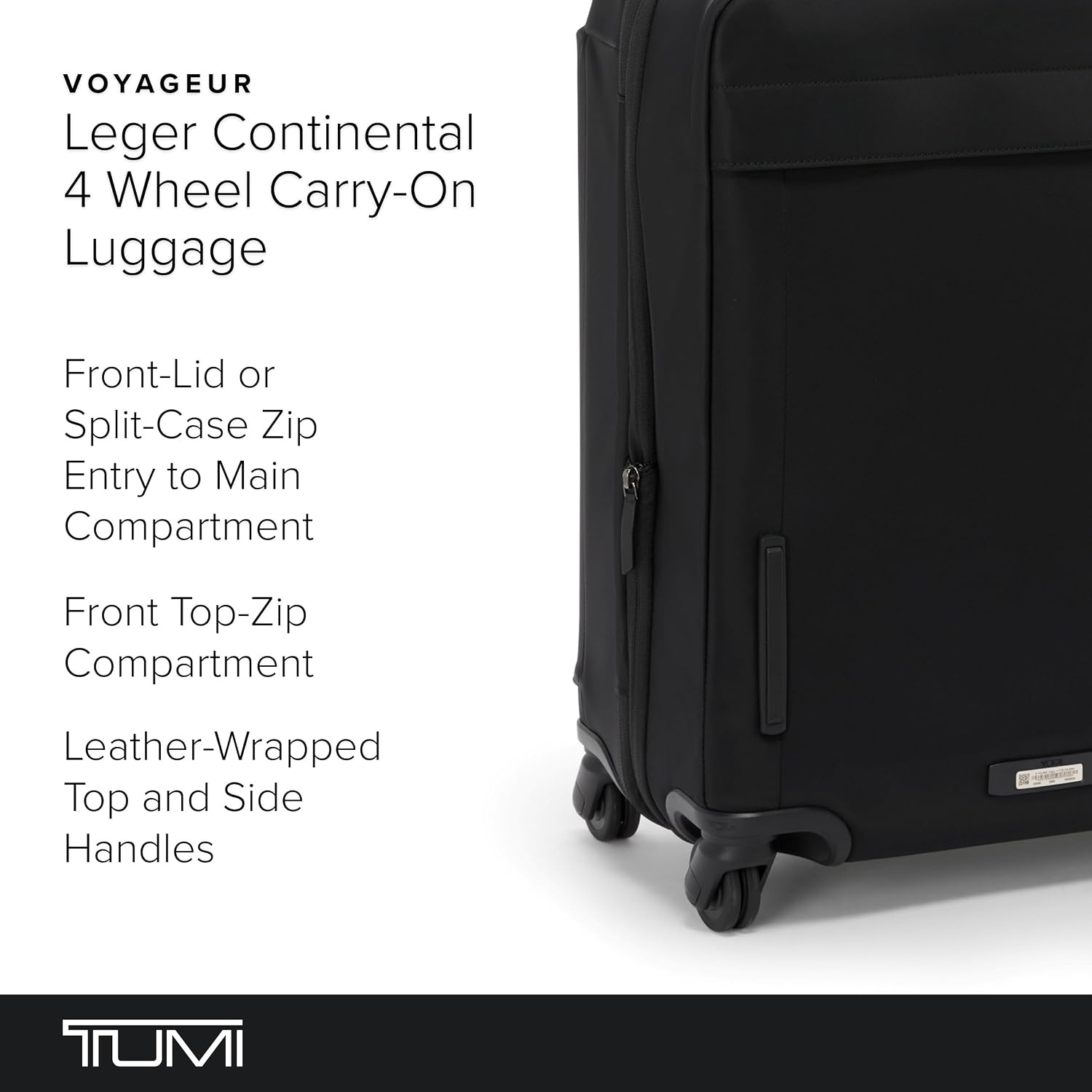 image:imageTUMI Voyageur Leger 4 Wheeled Luggage Womens Lightweight and Spacious Sleek Silhouette Durable Premium Suitcase 26quot Short Trip Expandable Packing Case Black with Gunmetal HardwareBLACKGUNMETAL