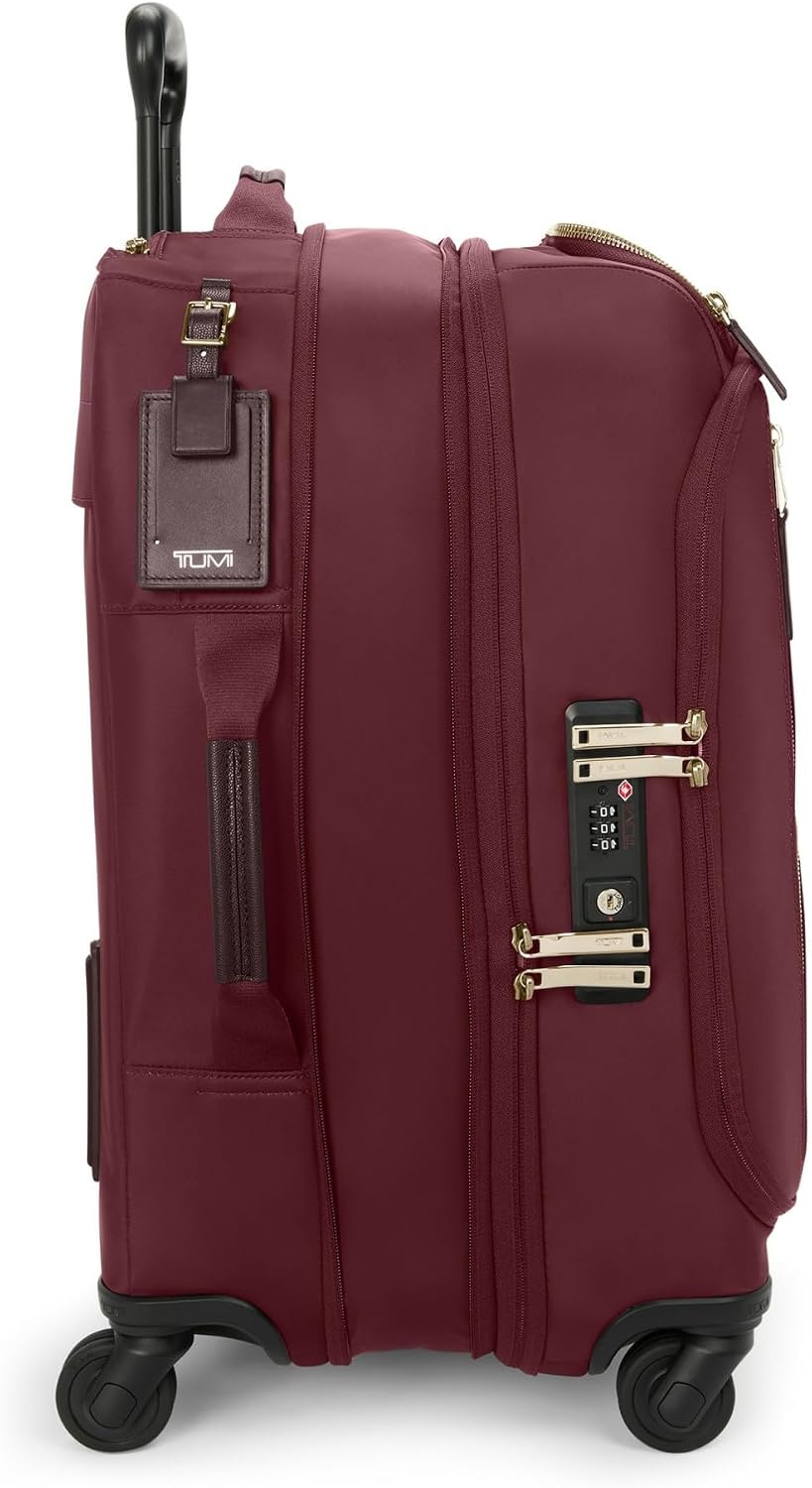 image:imageTUMI Voyageur Leger 4 Wheeled Luggage Womens Lightweight and Spacious Sleek Silhouette Durable Premium Suitcase 26quot Short Trip Expandable Packing Case Black with Gunmetal HardwareWine