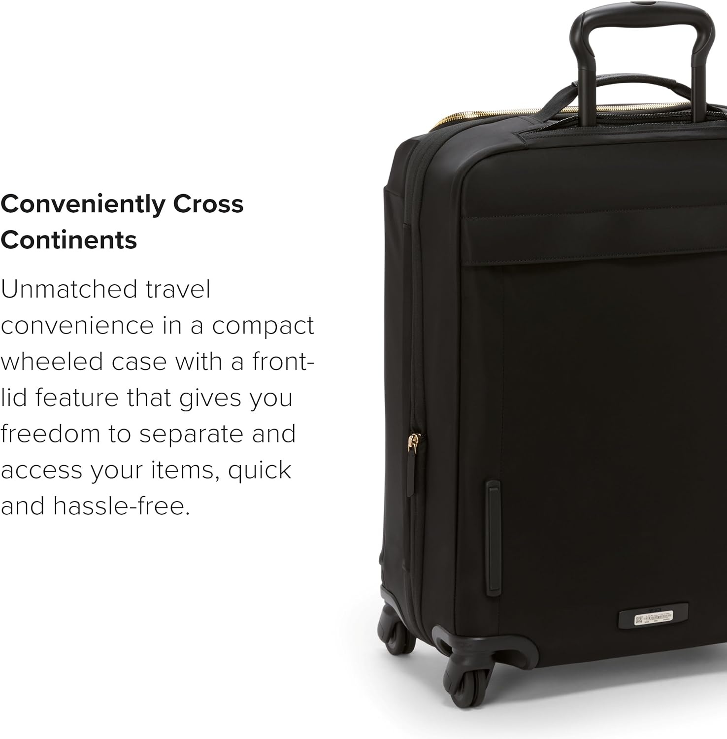 image:imageTUMI Voyageur Leger 4 Wheeled Luggage Womens Lightweight and Spacious Sleek Silhouette Durable Premium Suitcase 26quot Short Trip Expandable Packing Case Black with Gunmetal HardwareBLACKGOLD