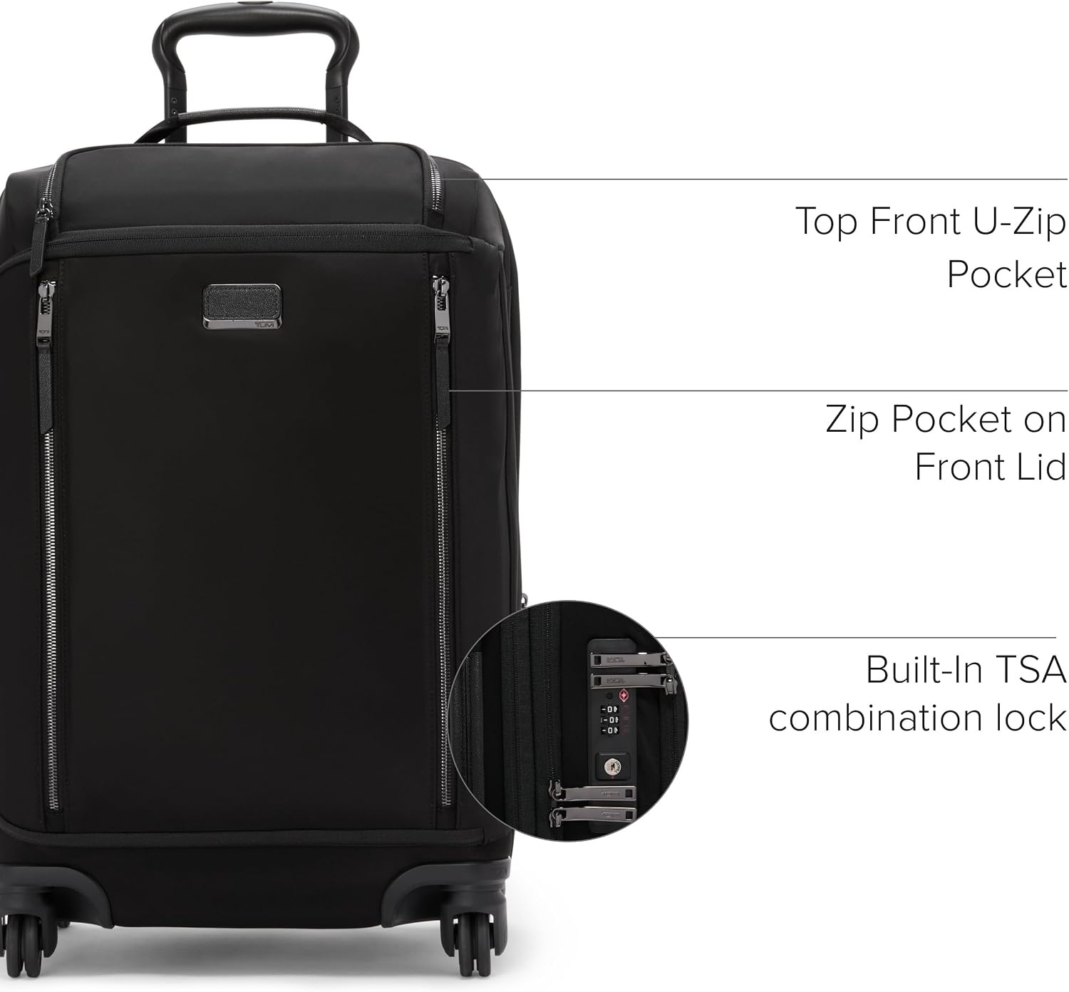 image:imageTUMI Voyageur Leger 4 Wheeled Luggage Womens Lightweight and Spacious Sleek Silhouette Durable Premium Suitcase 26quot Short Trip Expandable Packing Case Black with Gunmetal HardwareBLACKGUNMETAL