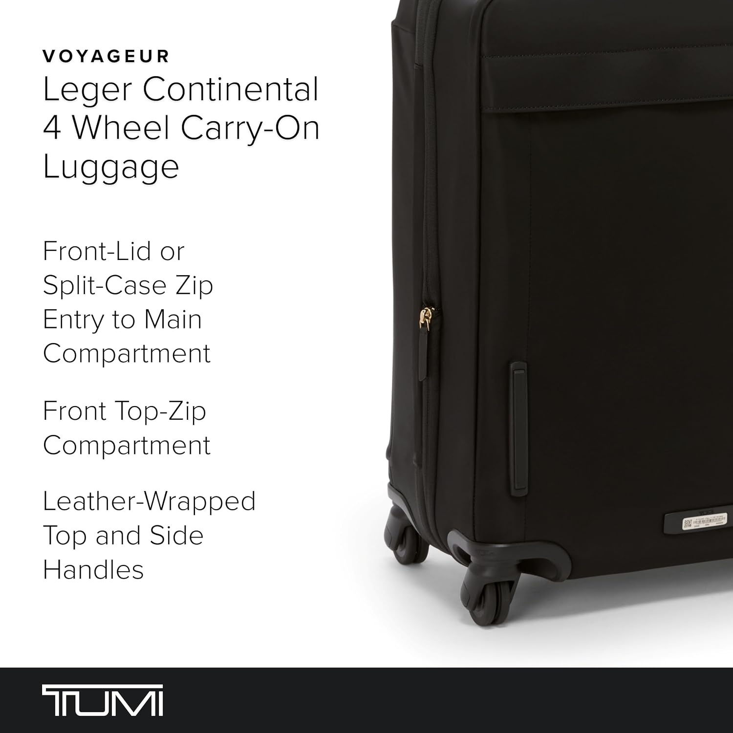 image:imageTUMI Voyageur Leger 4 Wheeled Luggage Womens Lightweight and Spacious Sleek Silhouette Durable Premium Suitcase 26quot Short Trip Expandable Packing Case Black with Gunmetal HardwareBLACKGOLD