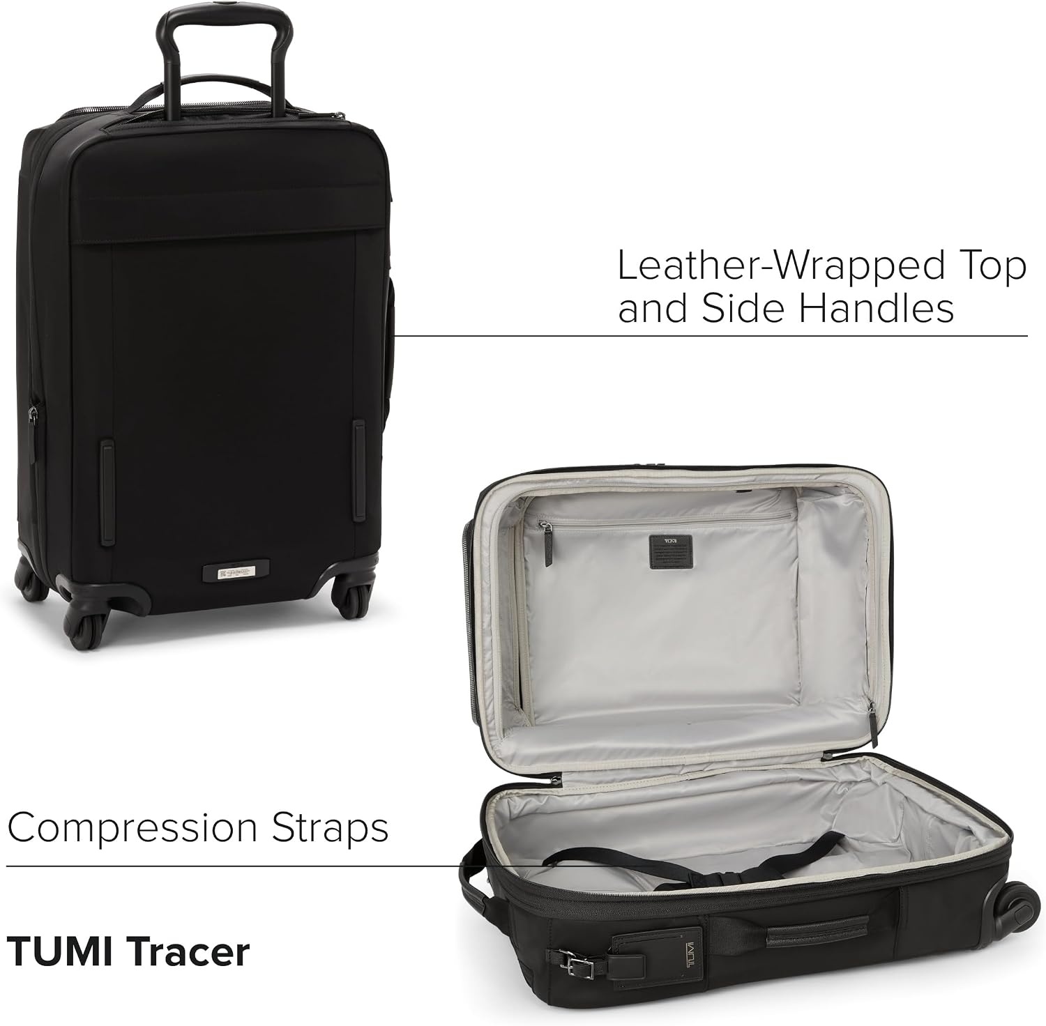 image:imageTUMI Voyageur Leger 4 Wheeled Luggage Womens Lightweight and Spacious Sleek Silhouette Durable Premium Suitcase 26quot Short Trip Expandable Packing Case Black with Gunmetal HardwareBLACKGUNMETAL