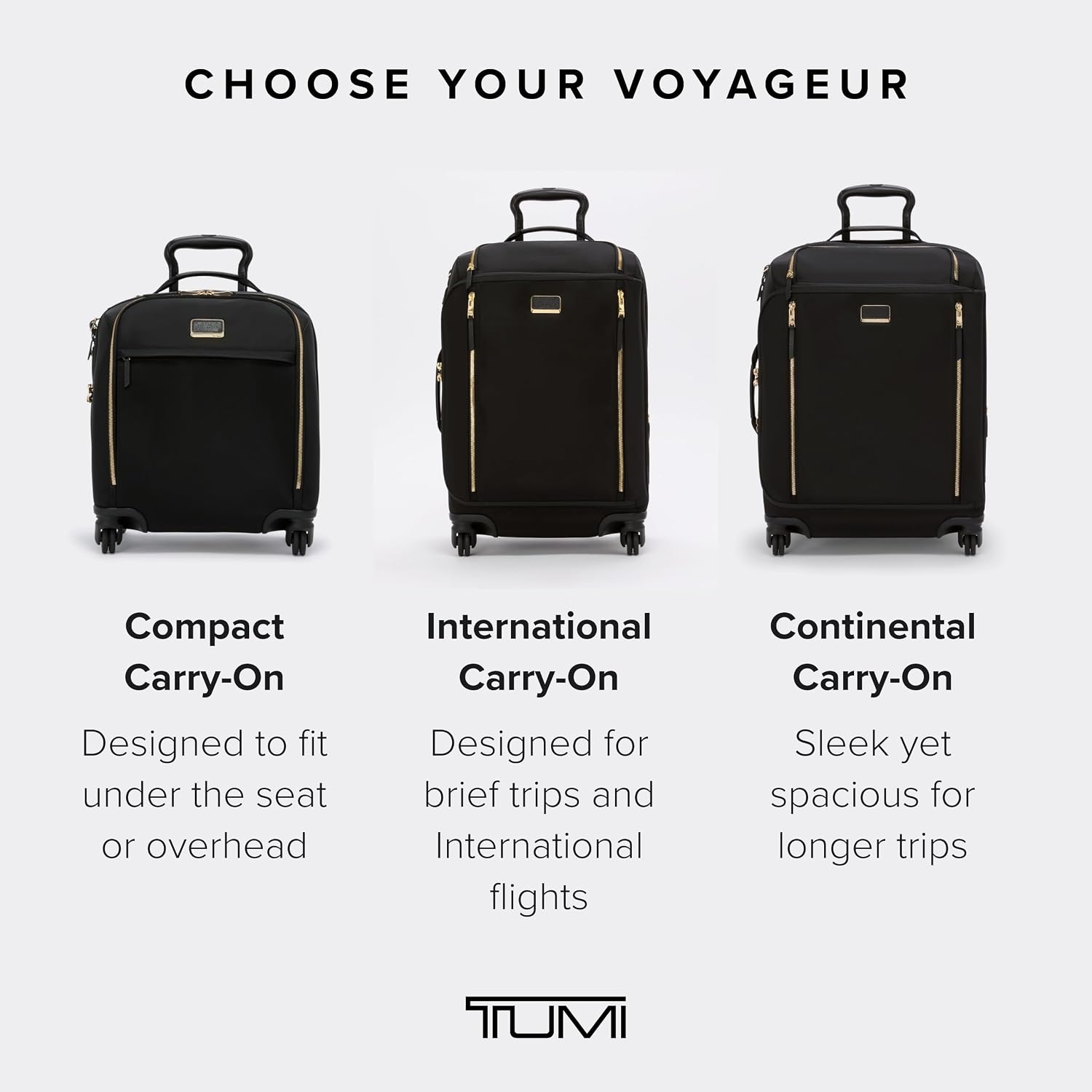 image:imageTUMI Voyageur Leger 4 Wheeled Luggage Womens Lightweight and Spacious Sleek Silhouette Durable Premium Suitcase 26quot Short Trip Expandable Packing Case Black with Gunmetal HardwareBLACKGOLD