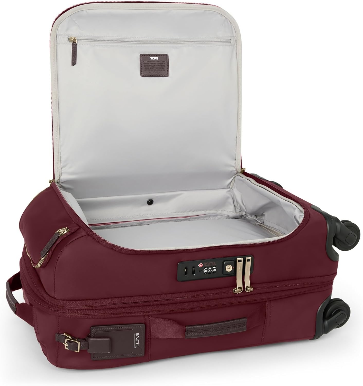 image:imageTUMI Voyageur Leger 4 Wheeled Luggage Womens Lightweight and Spacious Sleek Silhouette Durable Premium Suitcase 26quot Short Trip Expandable Packing Case Black with Gunmetal HardwareWine