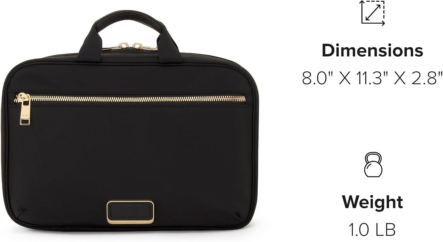 image:imageTUMI womens Madeline CosmeticBlack with Gold Hardware