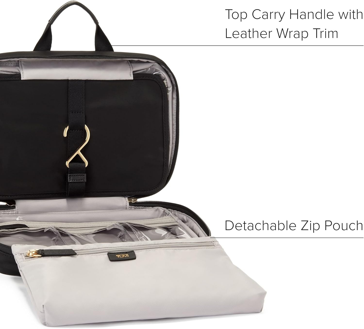 image:imageTUMI womens Madeline CosmeticBlack with Gold Hardware