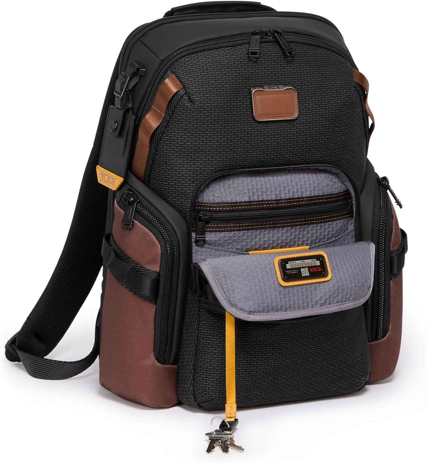 image:imageTumi Mens Navigation Backpack Navy Coated Canvas One SizeBlackOnyx