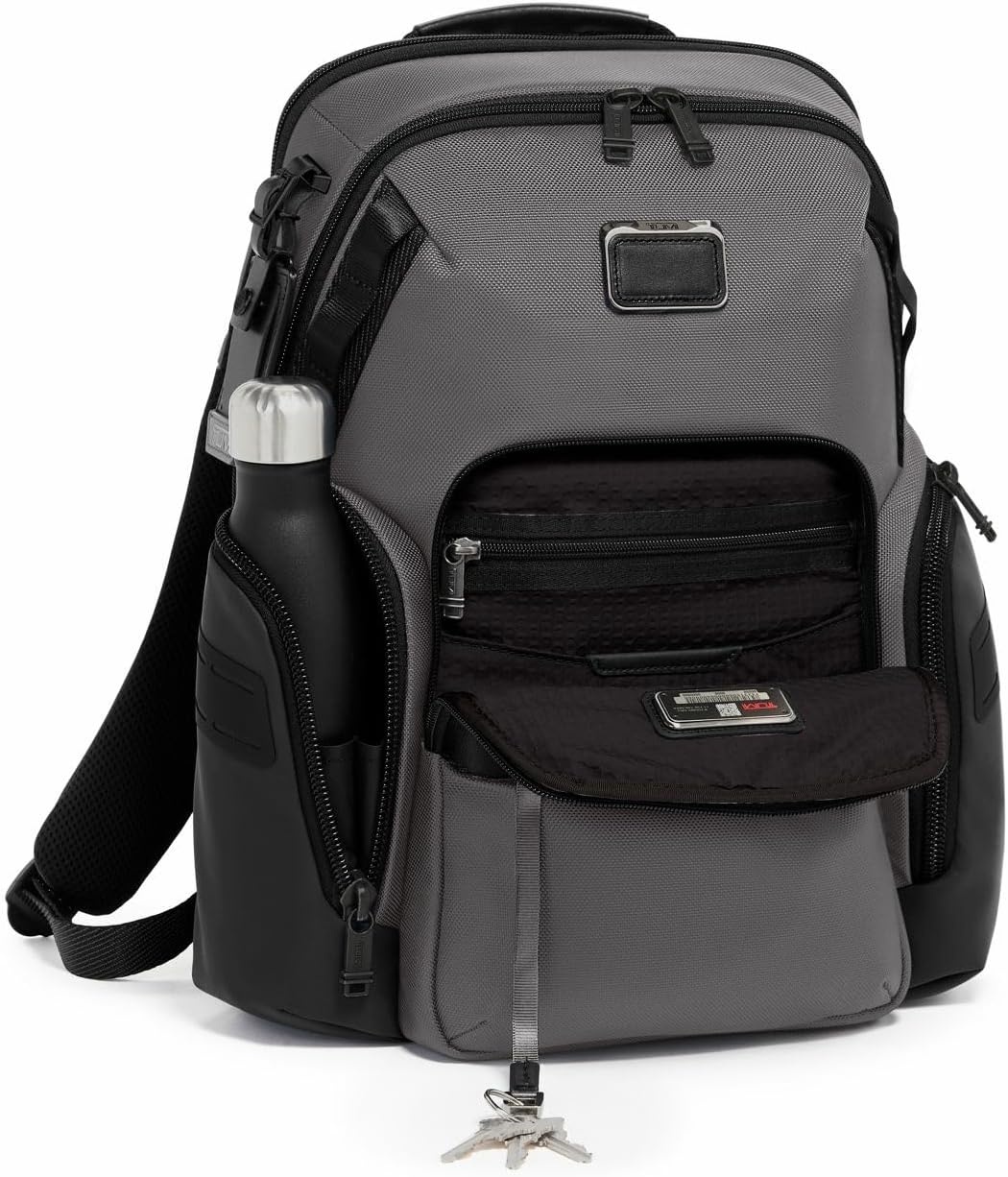 image:imageTumi Mens Navigation Backpack Navy Coated Canvas One SizeCharcoal