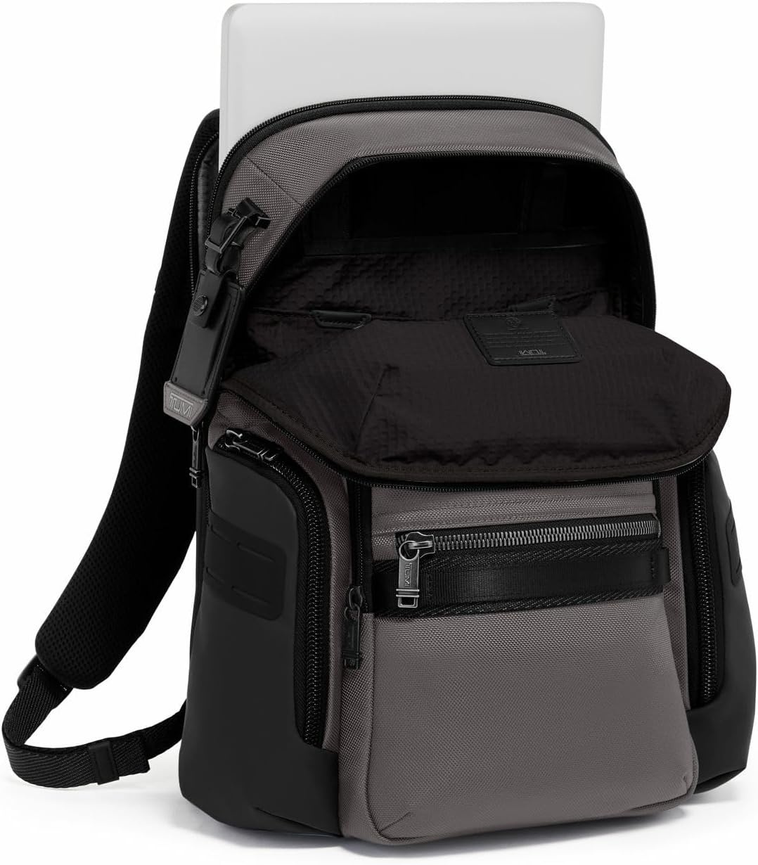 image:imageTumi Mens Navigation Backpack Navy Coated Canvas One SizeCharcoal
