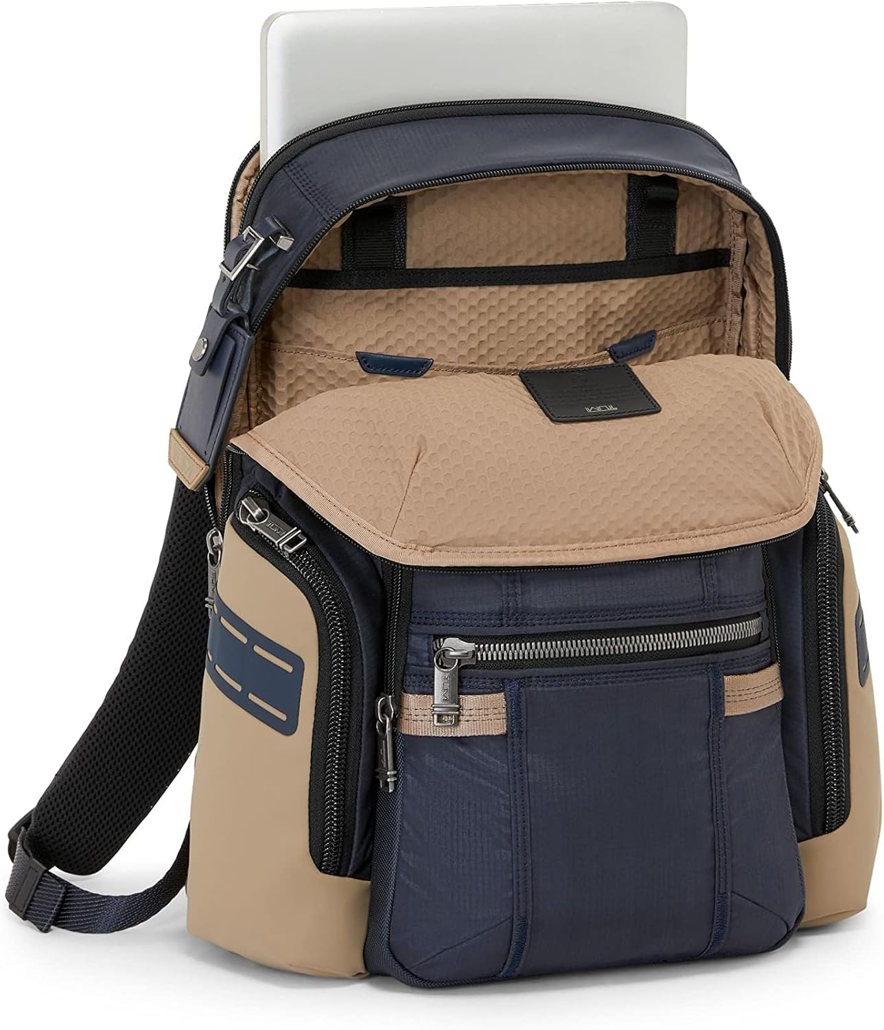 image:imageTumi Mens Navigation Backpack Navy Coated Canvas One SizeMidnight NavyKhaki