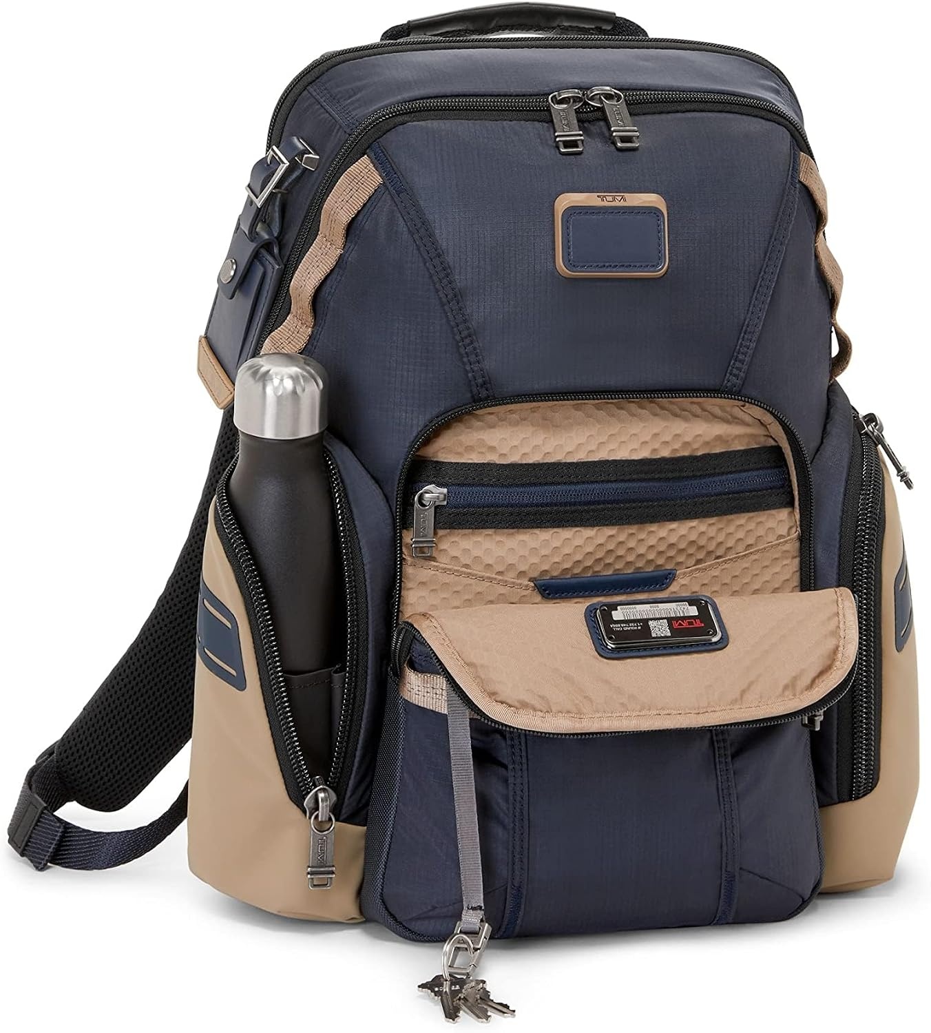 image:imageTumi Mens Navigation Backpack Navy Coated Canvas One SizeMidnight NavyKhaki