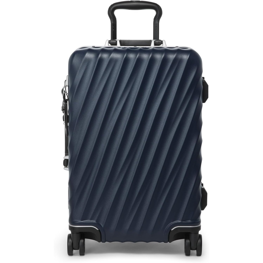 image:imageTUMI  19 Degree Frame 4 Wheel Luggage  Lightweight and Highly Durable Modern Design DoubleLock Closure Hard Shell Mens and Womens Suitcase  26quot Short Trip Packing Case Navy TextureNAVY TEXTURE