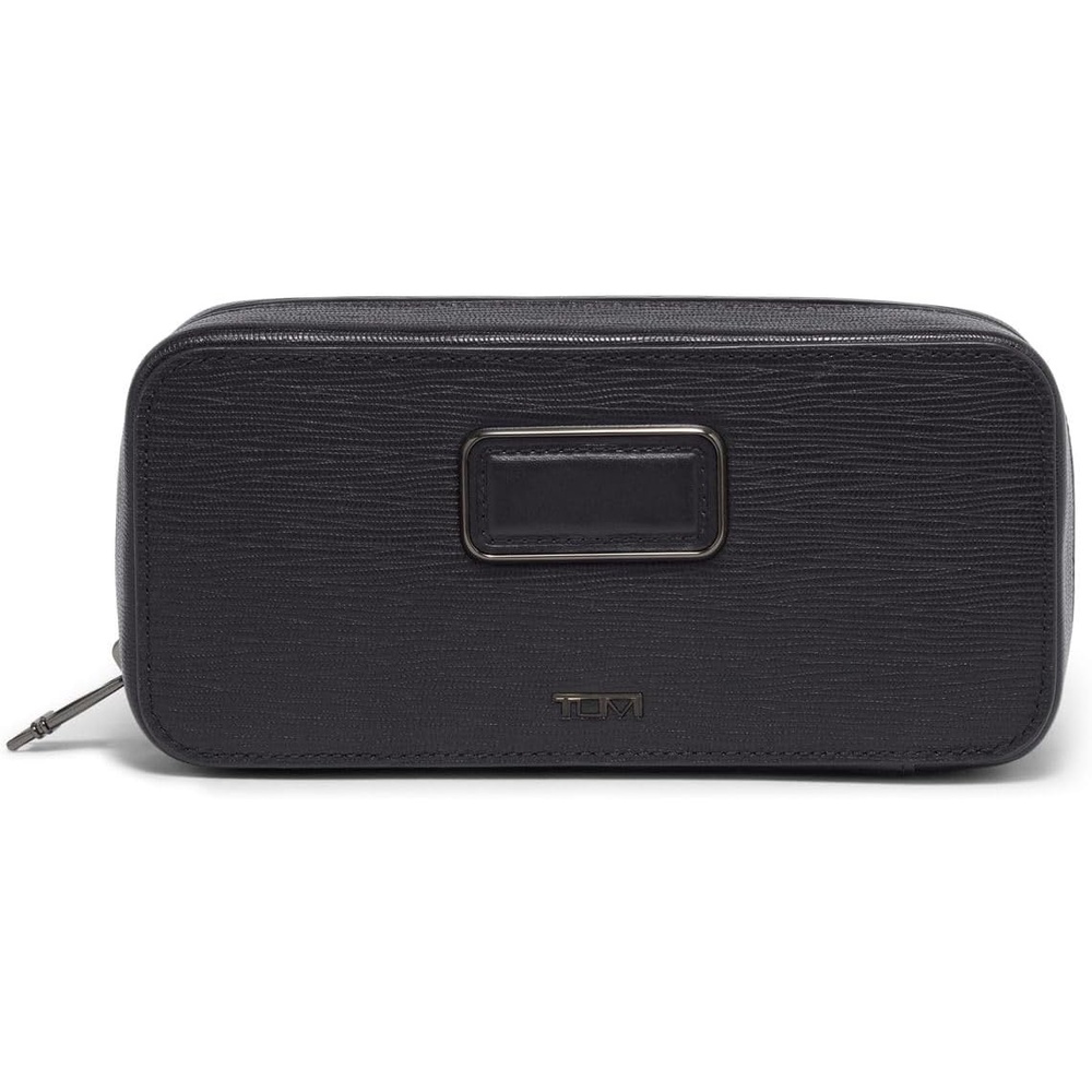 image:imageTUMI  Nassau Travel Watch Case  Mens Premium Leather Organizer  CognacBlack Embossed