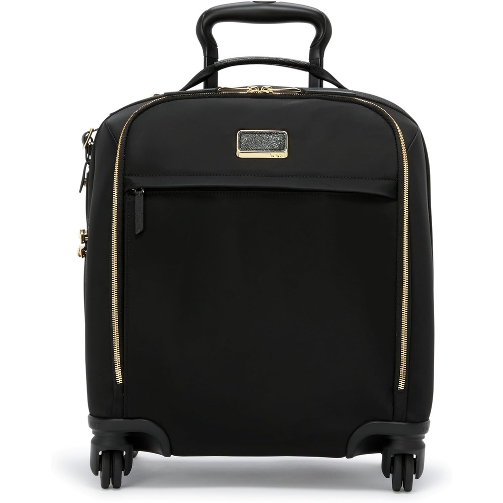 image:imageTUMI Voyageur Leger 4 Wheeled Luggage Womens Lightweight and Spacious Sleek Silhouette Durable Premium Suitcase 26quot Short Trip Expandable Packing Case Black with Gunmetal HardwareBLACKGOLD