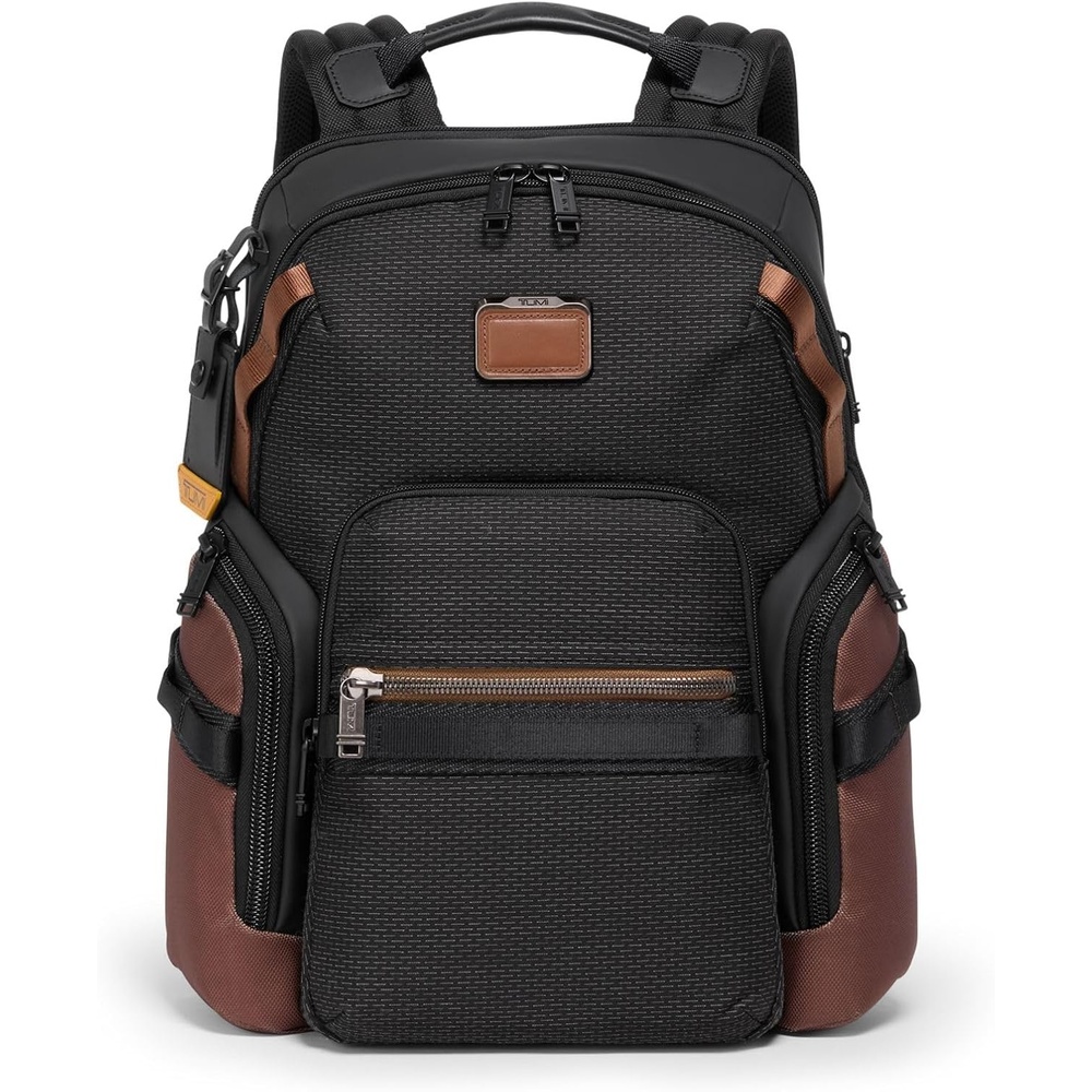 image:imageTumi Mens Navigation Backpack Navy Coated Canvas One SizeBlackOnyx