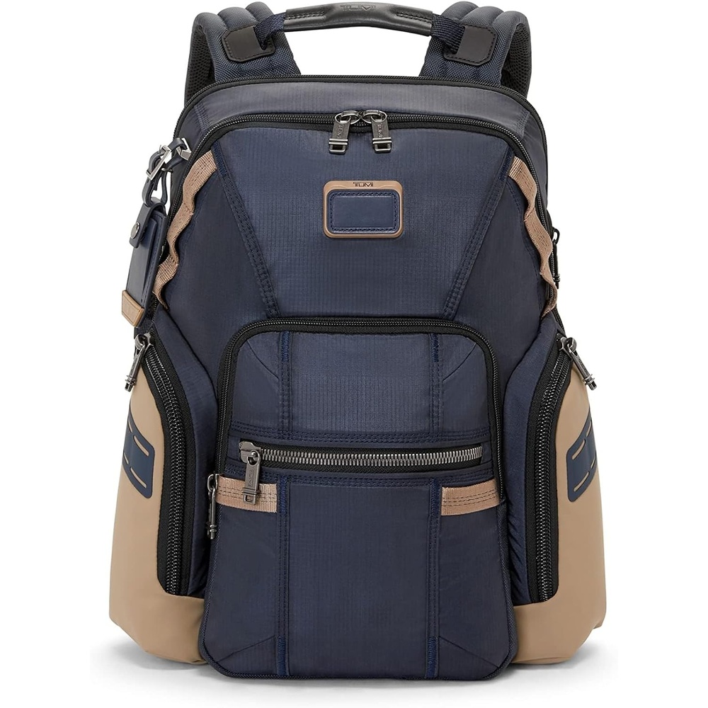 image:imageTumi Mens Navigation Backpack Navy Coated Canvas One SizeMidnight NavyKhaki