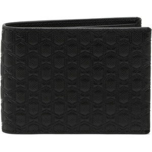 TUMI – Nassau Double Billfold Wallet – Men’s Premium Leather Card Holder – RFID Protection – Black Textured Monogram