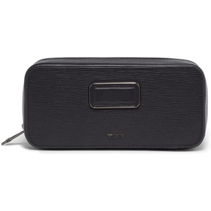 TUMI – Nassau Travel Watch Case – Men’s Premium Leather Organizer – Cognac(Black Embossed)