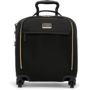 TUMI – Voyageur Leger 4 Wheeled Luggage – Women’s Lightweight and Spacious, Sleek Silhouette, Durable Premium Suitcase – 26″ Short Trip Expandable Packing Case, Black with Gunmetal Hardware(BLACK/GOLD)
