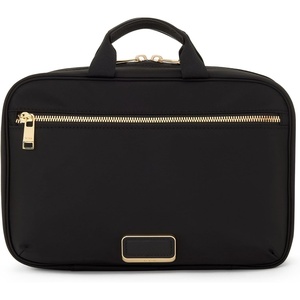 TUMI womens Madeline Cosmetic(Black with Gold Hardware)