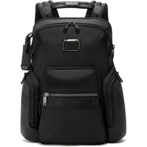 Tumi Mens Navigation Backpack Navy Coated Canvas One Size(Black)