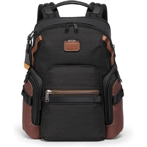 Tumi Mens Navigation Backpack Navy Coated Canvas One Size(Black/Onyx)
