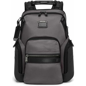 Tumi Mens Navigation Backpack Navy Coated Canvas One Size(Charcoal)