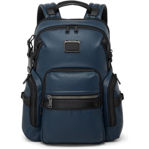 Tumi Mens Navigation Backpack Navy Coated Canvas One Size(Navy Coated Canvas)